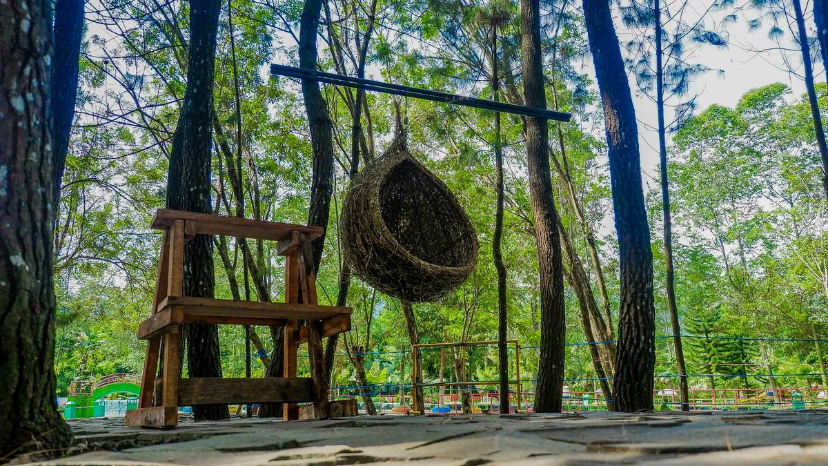 Durable cedar swing for home outdoor mounted on reinforced pergola beam